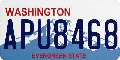 WA license plate APU8468