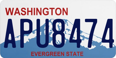 WA license plate APU8474