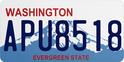 WA license plate APU8518