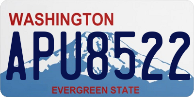 WA license plate APU8522