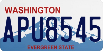 WA license plate APU8545