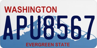 WA license plate APU8567