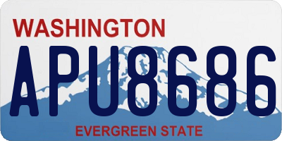 WA license plate APU8686