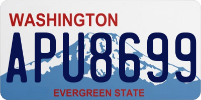 WA license plate APU8699