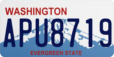 WA license plate APU8719