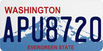 WA license plate APU8720