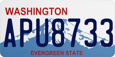 WA license plate APU8733