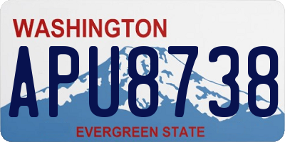 WA license plate APU8738