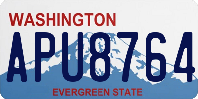 WA license plate APU8764