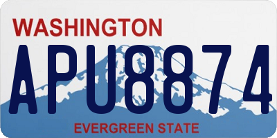 WA license plate APU8874