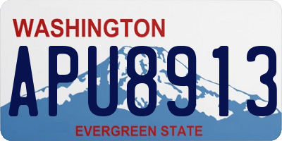 WA license plate APU8913