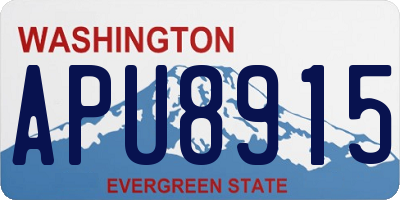 WA license plate APU8915