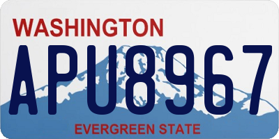 WA license plate APU8967