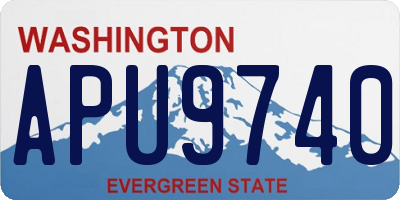 WA license plate APU9740