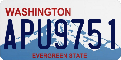 WA license plate APU9751