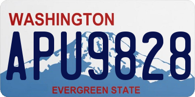 WA license plate APU9828