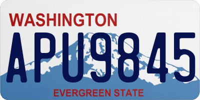 WA license plate APU9845