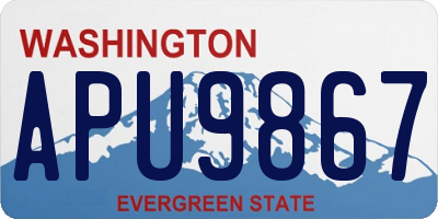 WA license plate APU9867