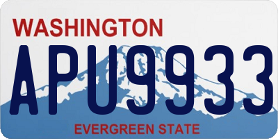 WA license plate APU9933