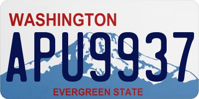 WA license plate APU9937