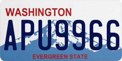 WA license plate APU9966