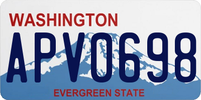 WA license plate APV0698