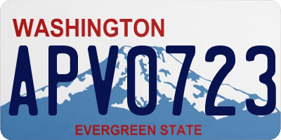WA license plate APV0723