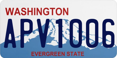 WA license plate APV1006
