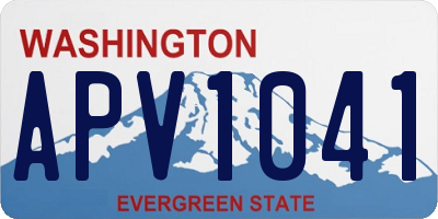 WA license plate APV1041