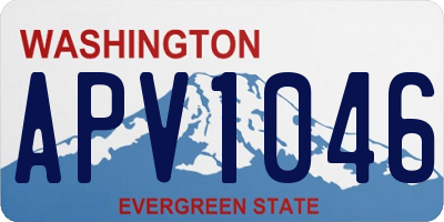 WA license plate APV1046