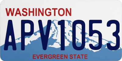 WA license plate APV1053