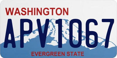WA license plate APV1067