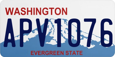 WA license plate APV1076