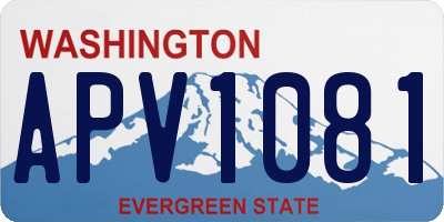 WA license plate APV1081