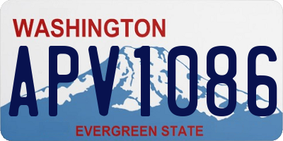 WA license plate APV1086