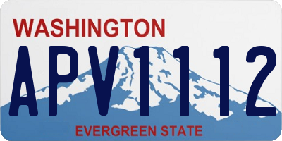 WA license plate APV1112