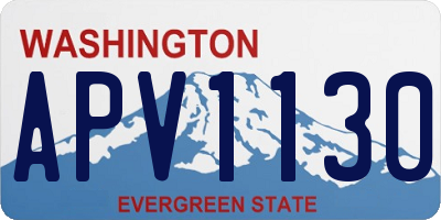 WA license plate APV1130