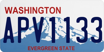 WA license plate APV1133