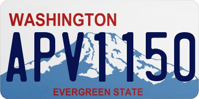 WA license plate APV1150