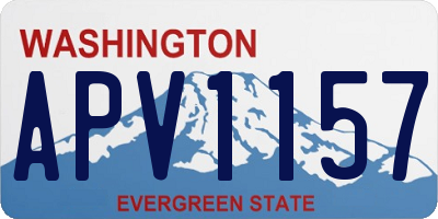 WA license plate APV1157
