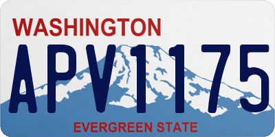WA license plate APV1175
