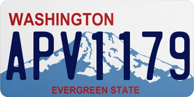WA license plate APV1179
