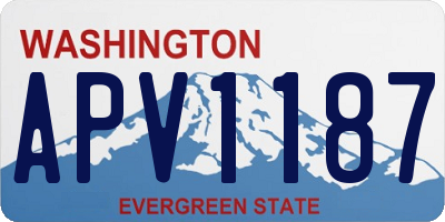WA license plate APV1187