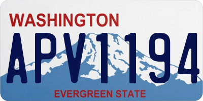 WA license plate APV1194