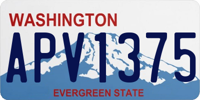 WA license plate APV1375