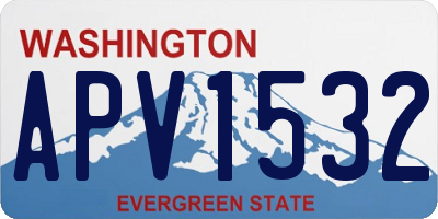 WA license plate APV1532