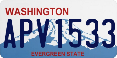 WA license plate APV1533