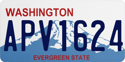 WA license plate APV1624