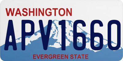 WA license plate APV1660