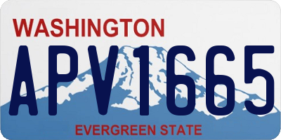 WA license plate APV1665